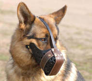 Hundemaulkorb aus Leder "Dondi plus", Deutscher Schäferhund Hundemaulkorb aus Leder "Dondi plus", Deutscher Schäferhund